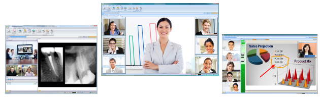 Screenshot showing Nefsis video conferencing for Microsoft OC