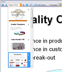 PowerPoint Sharing Thumbnail View